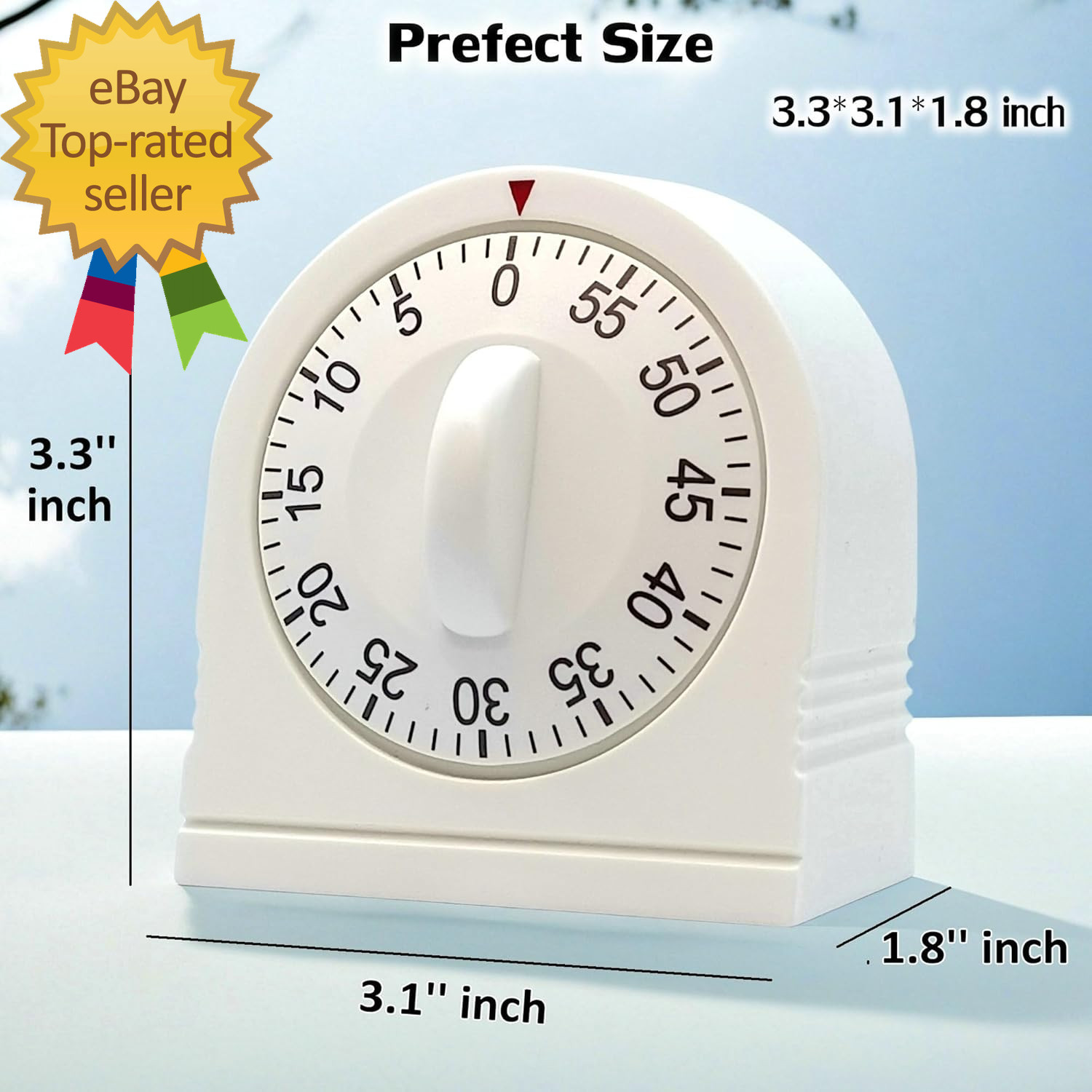 60 Minute Visual Mechanical Timer with Loud Alarm for Classroom Home kitchen