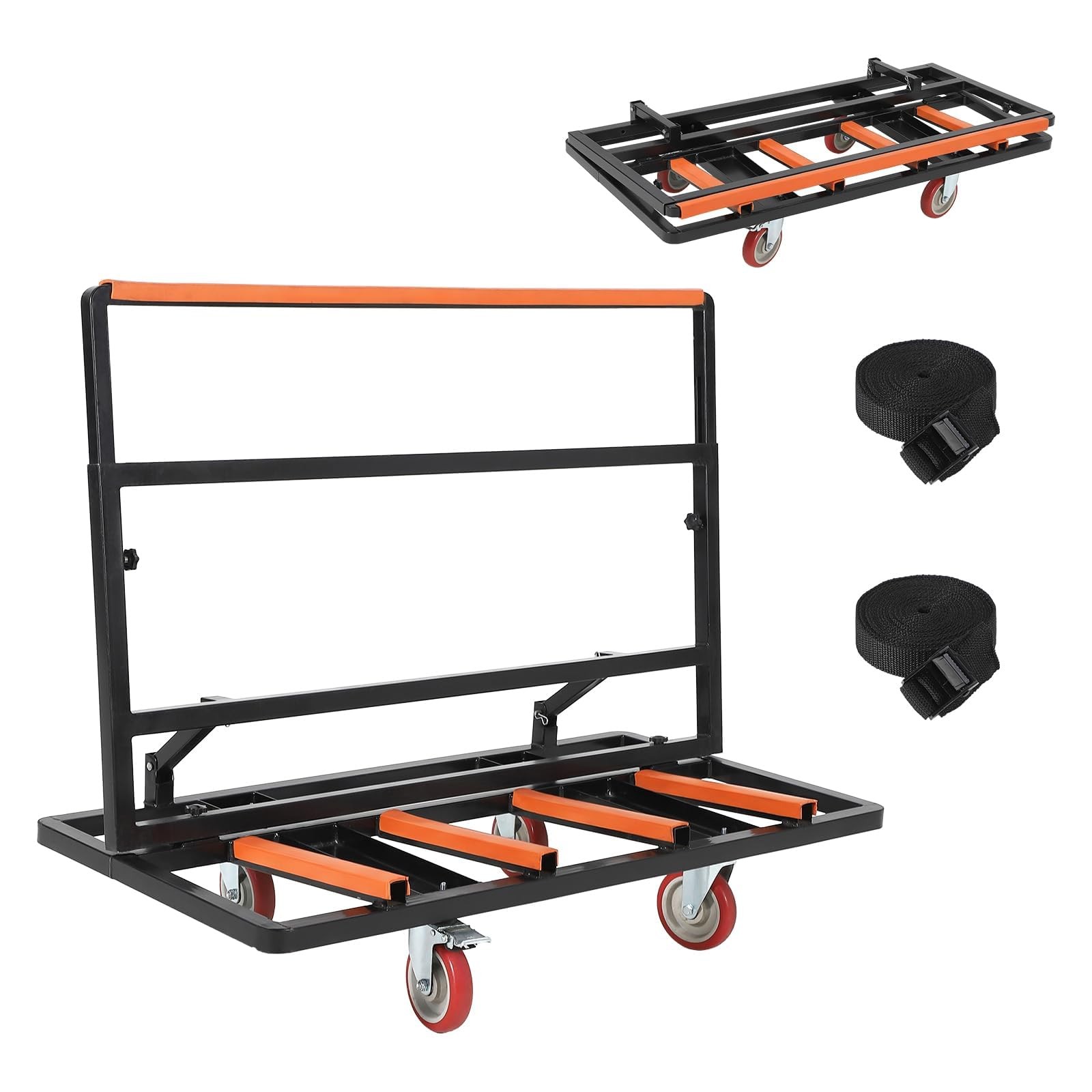 Panel Truck Cart 2000Lbs Folding Drywall Dolly with Swivel Casters Cart Tool Kit