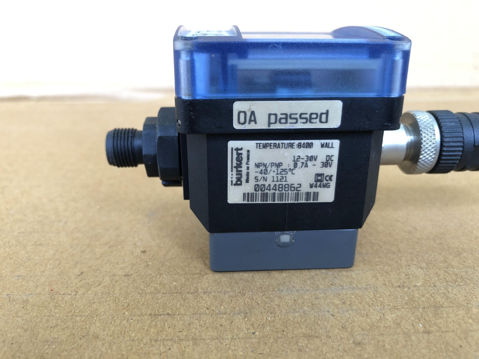 BURKERT 8400 TEMPERATURE SWITCH WITH DISPLAY 00448862 THERMO SWITCH