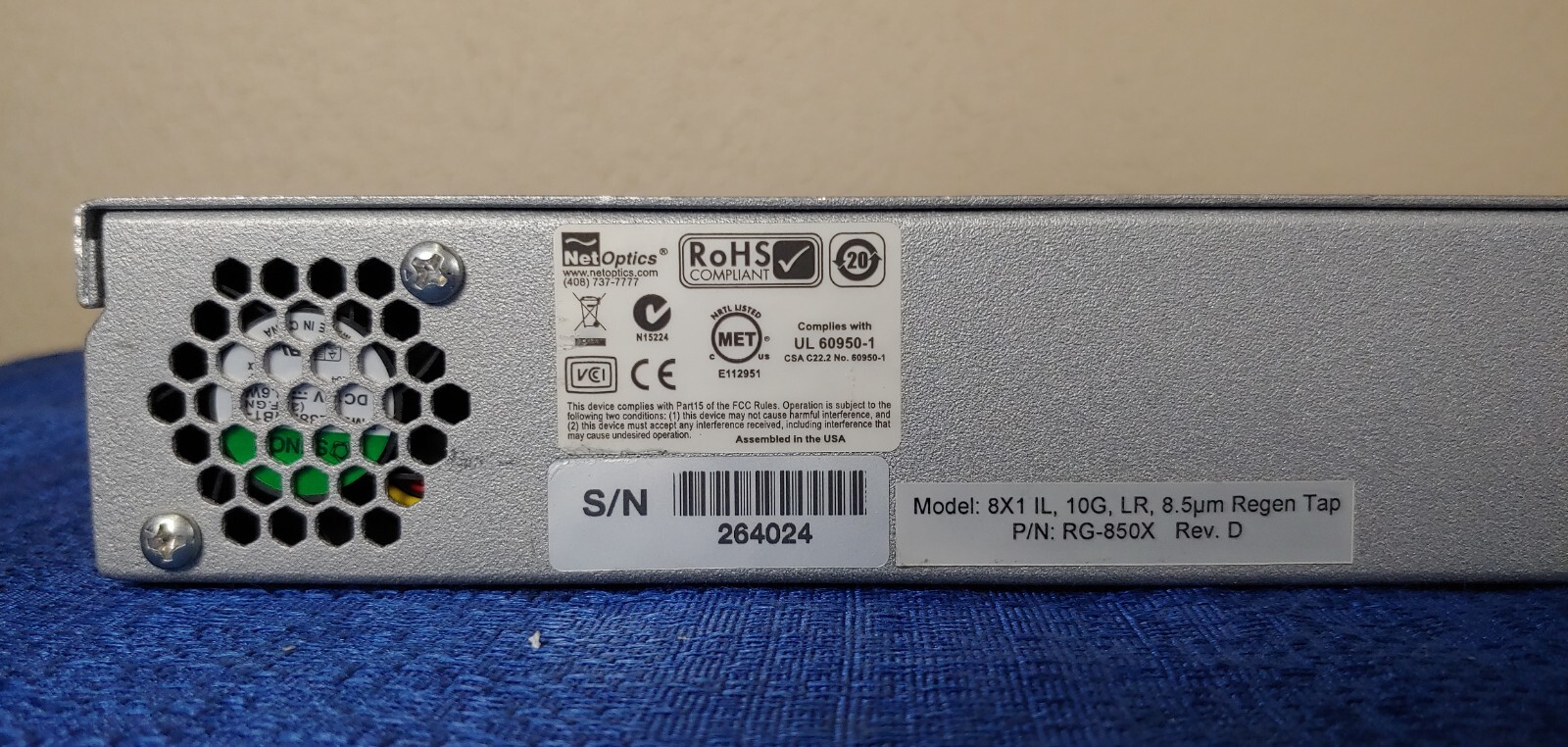 NetOptics In-Line Regeneration Tap (RG-850X)