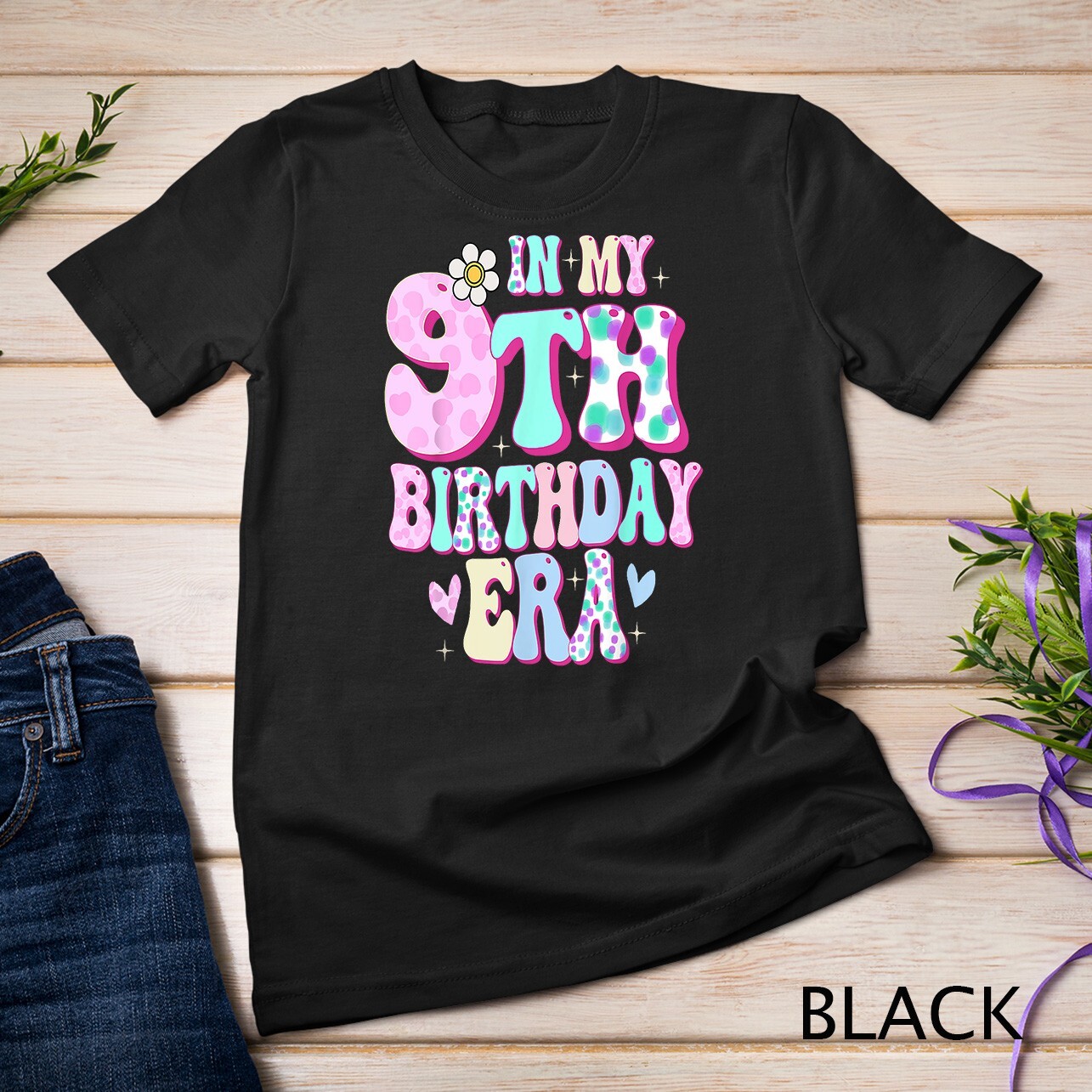 In My 9th Birthday Era Girl Gifts Nine Bday 9 Year Old T-Shirt Unisex T-shirt