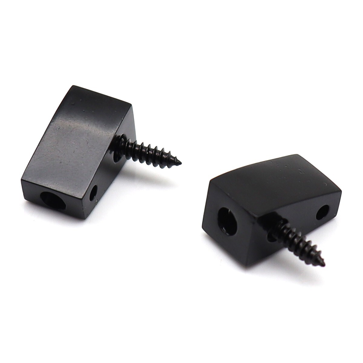 6 String Single String Bass Bridge Headless Individual Bridges and Nuts Black