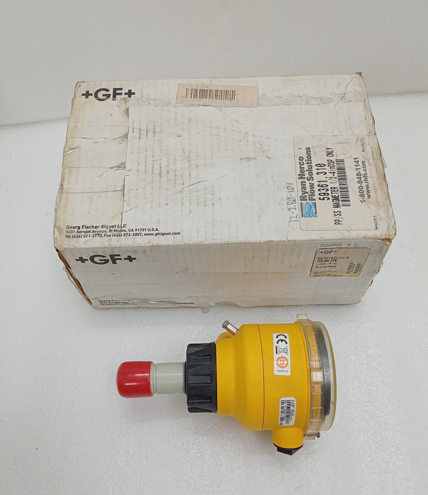 Georg Fischer Signet 32551P042 Type 2551 Magmeter Flow Sensor / ORCA Flow Sensor