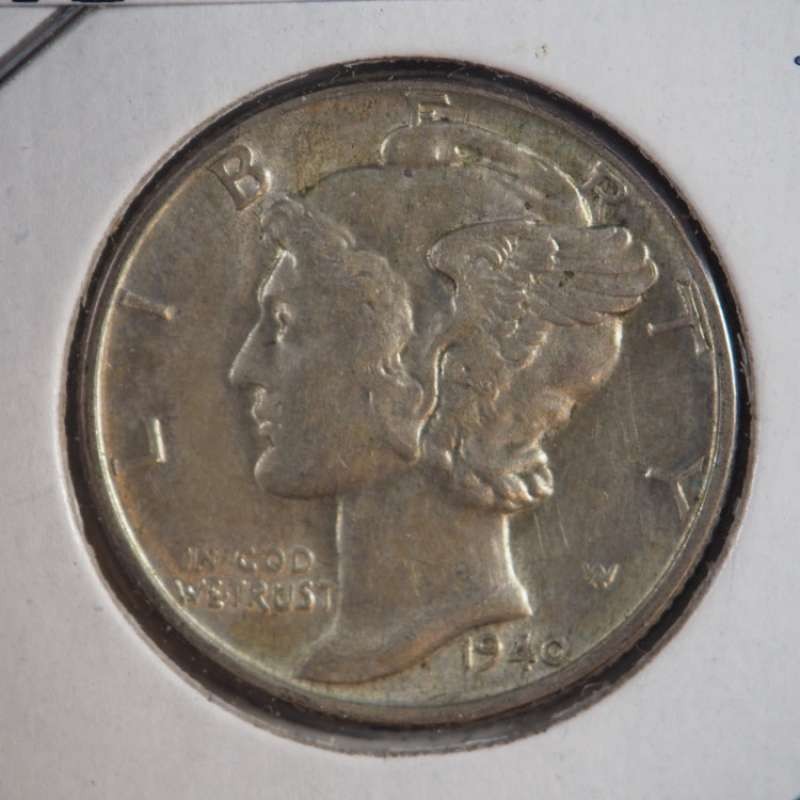 1940 P Mercury Dime with Full Bands (FB) Mint State (MS) (BU) - SKU 219USDM