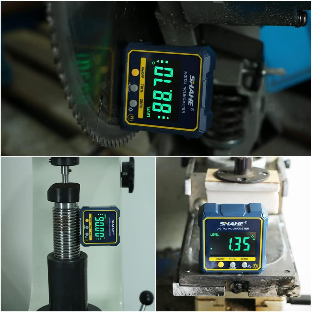 Digital Angle Gauge Magnetic Protractor Inclinometer Level Angle Finder Angle Cu