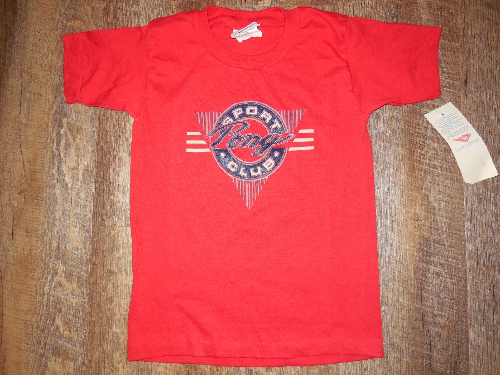 Vintage Boys 1980’s Pony Sport Red T-Shirt -Size Medium - New