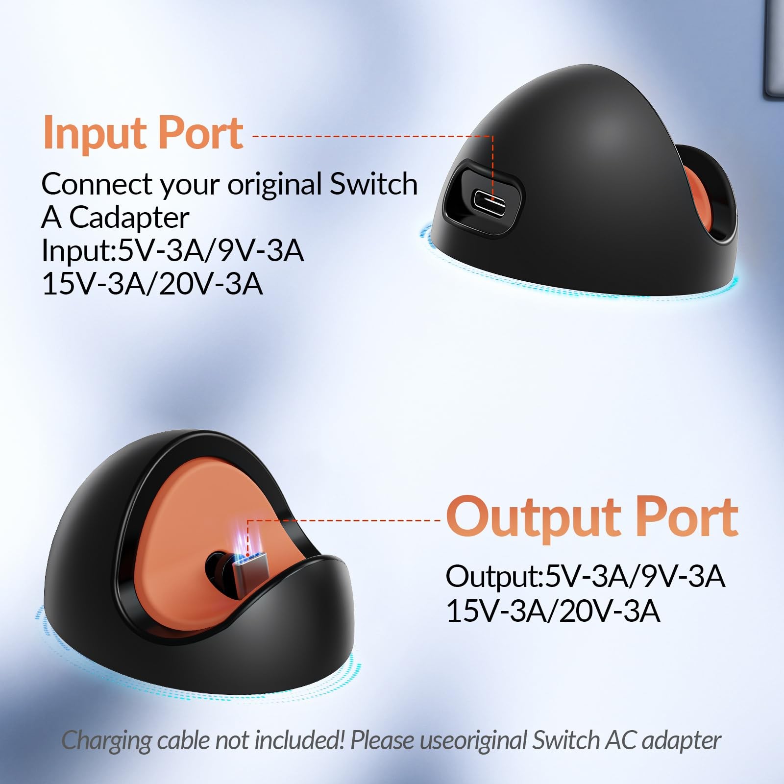 Switch Charging Dock for Nintendo Switch 2/1/Lite/OLED