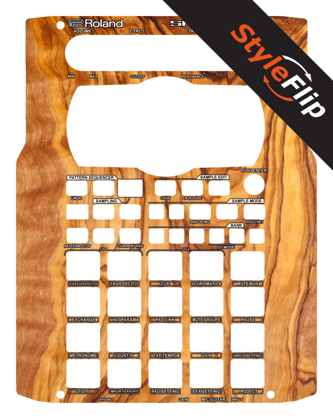 Roland SP-404 MKII Skins | Wood 6 | Protective Decal | StyleFlip Skins