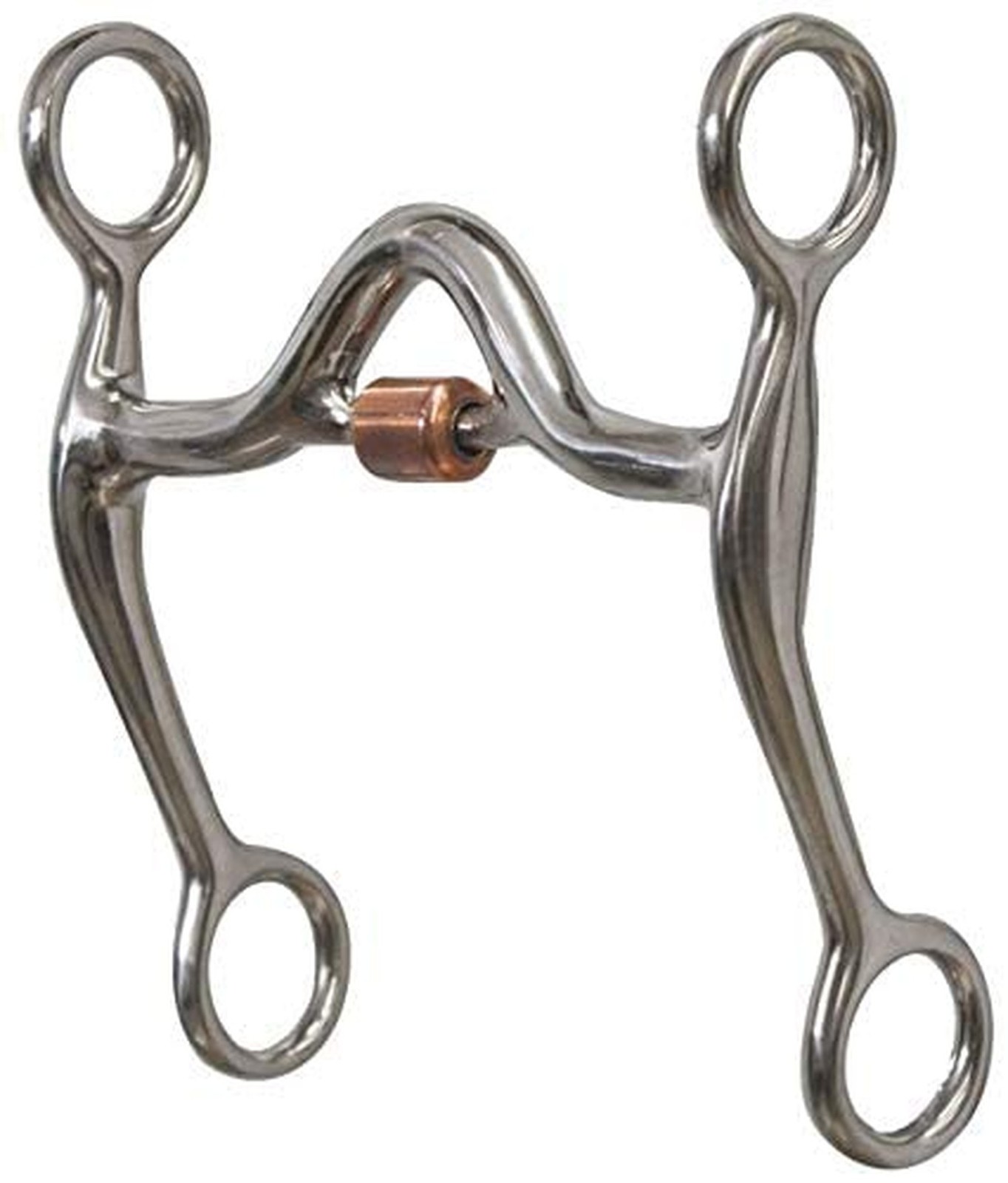 Showman Stainless Steel Curb Bit w/Copper Roller Port