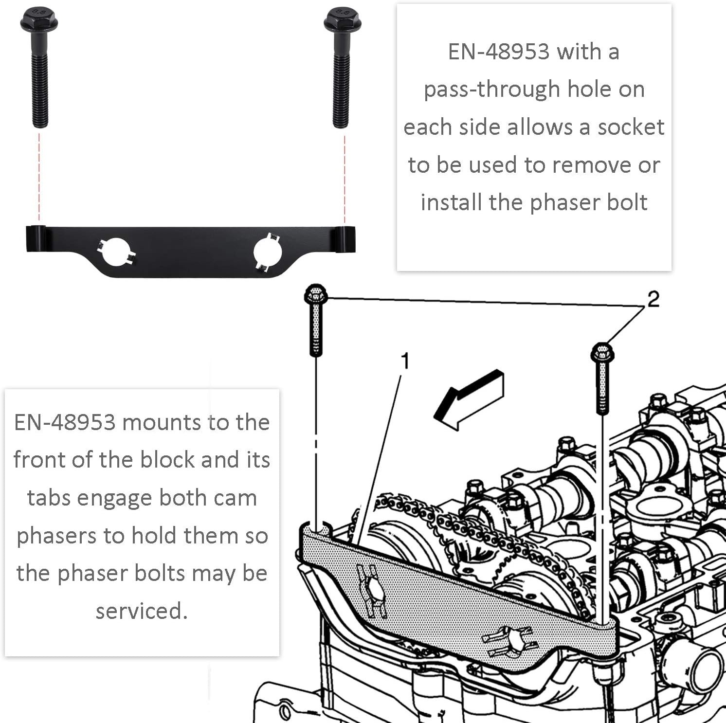 EN 48953 Cam Phaser Retainer/Camshaft Actuator Locking Tool Replace...