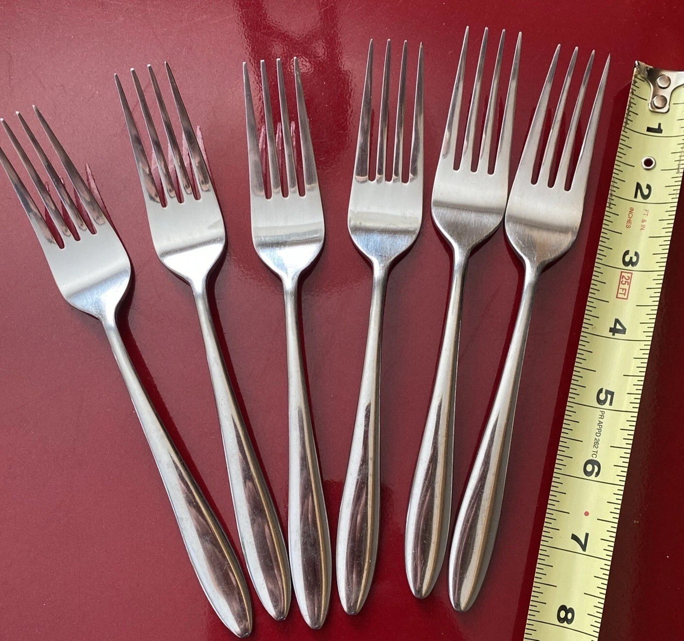 Oneida LUANN Stainless Dinner Forks Set of 6 Glossy Flatware