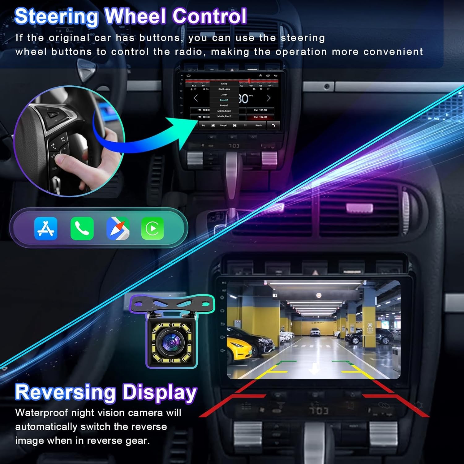 10'' For 2002-2007 Jeep Liberty Car Stereo Radio Apple Carplay Android 15 GPS