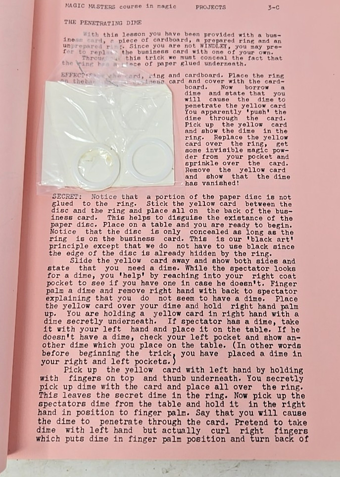 Vintage Magic Masters Course In Magic By Charles Windley 1970