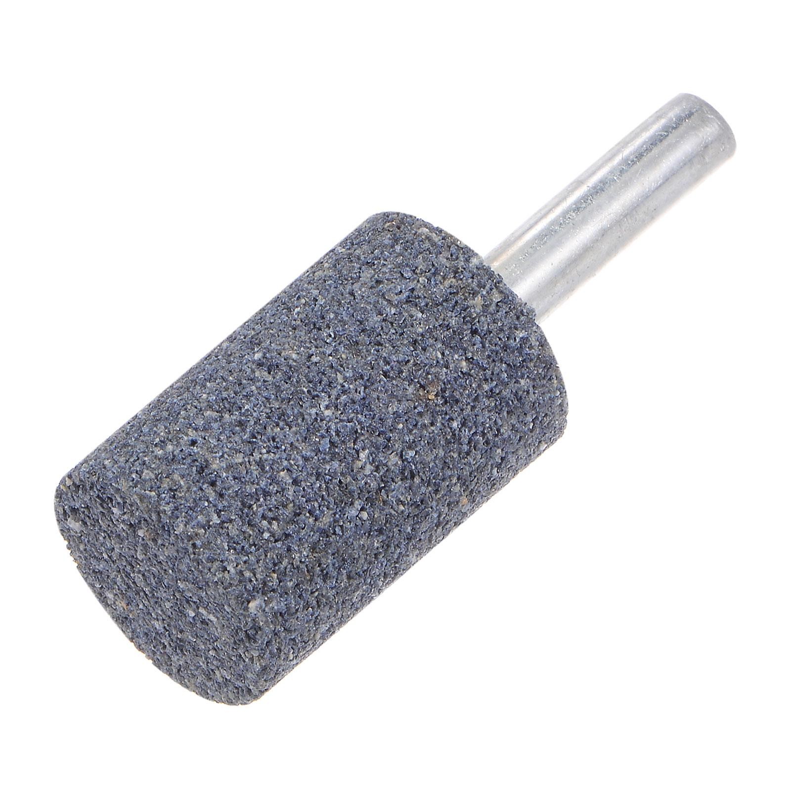 15pcs Abrasive Mounted Stone 1/4" Shank 0.8" Cylindrical Corundum Grinding Head