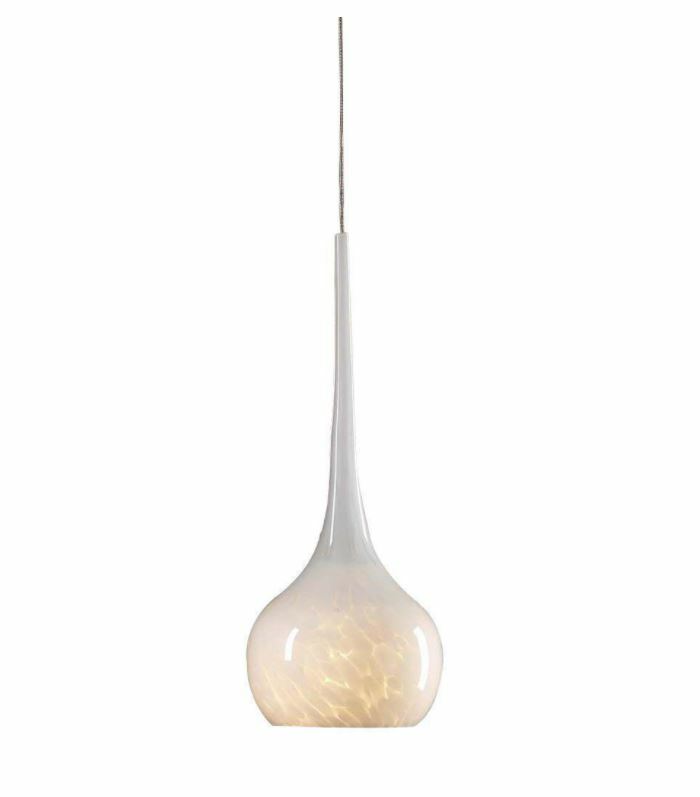PLC Lighting Item #396 Pendant White Swirl Glass Interior Lamp Fixture * NEW!