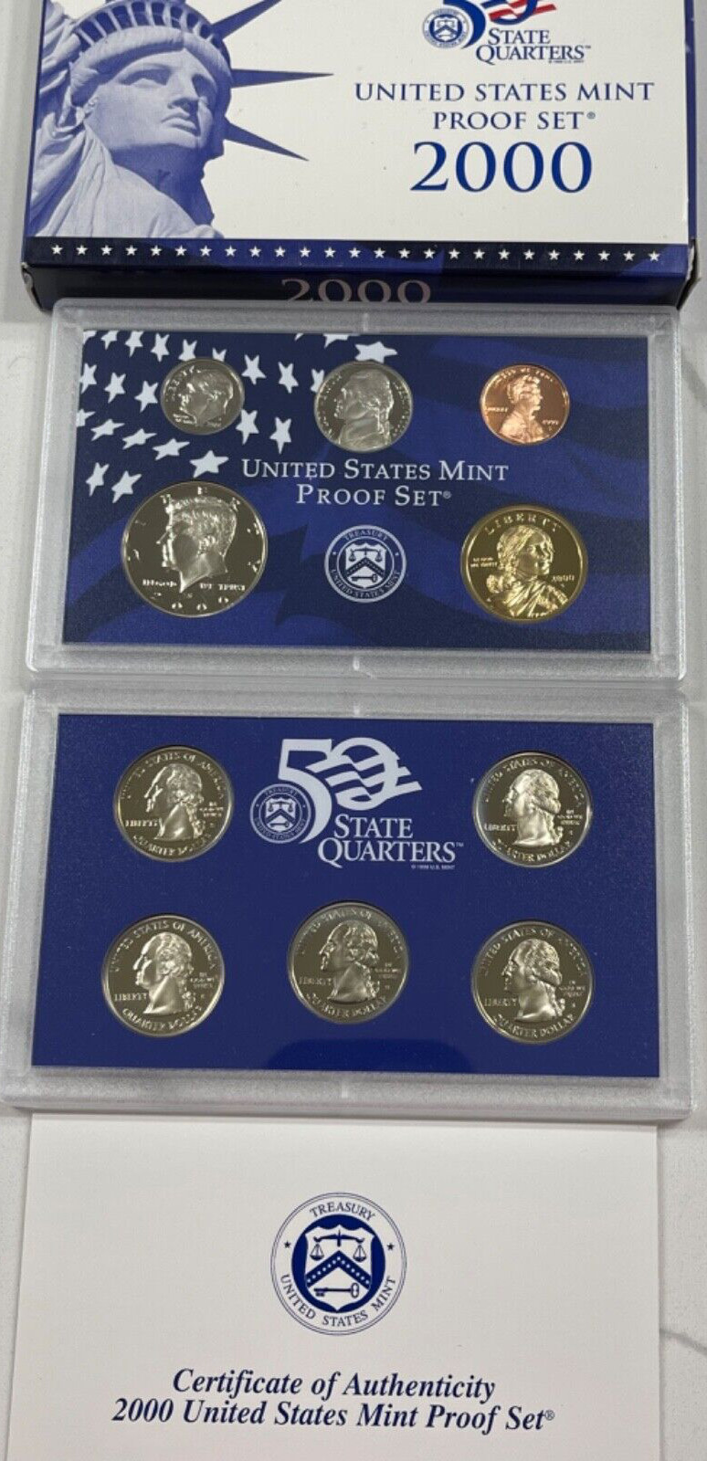 2000 United States Mint Proof Set w/COA "50 State Quarters"