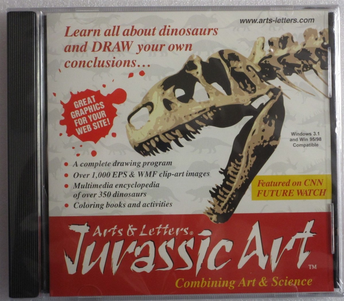 Software PC Art & Letters Jurassic Art Combining Art & Science NEW SEALED Jewel