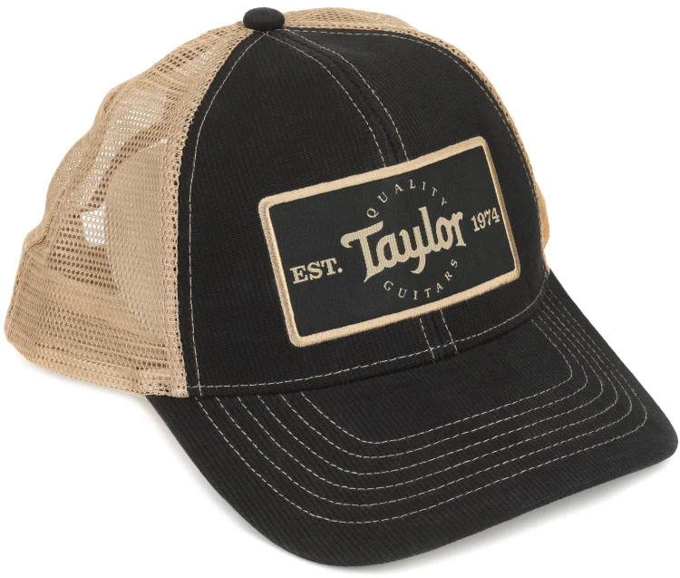 Taylor Trucker Cap - Black/Khaki with Patch