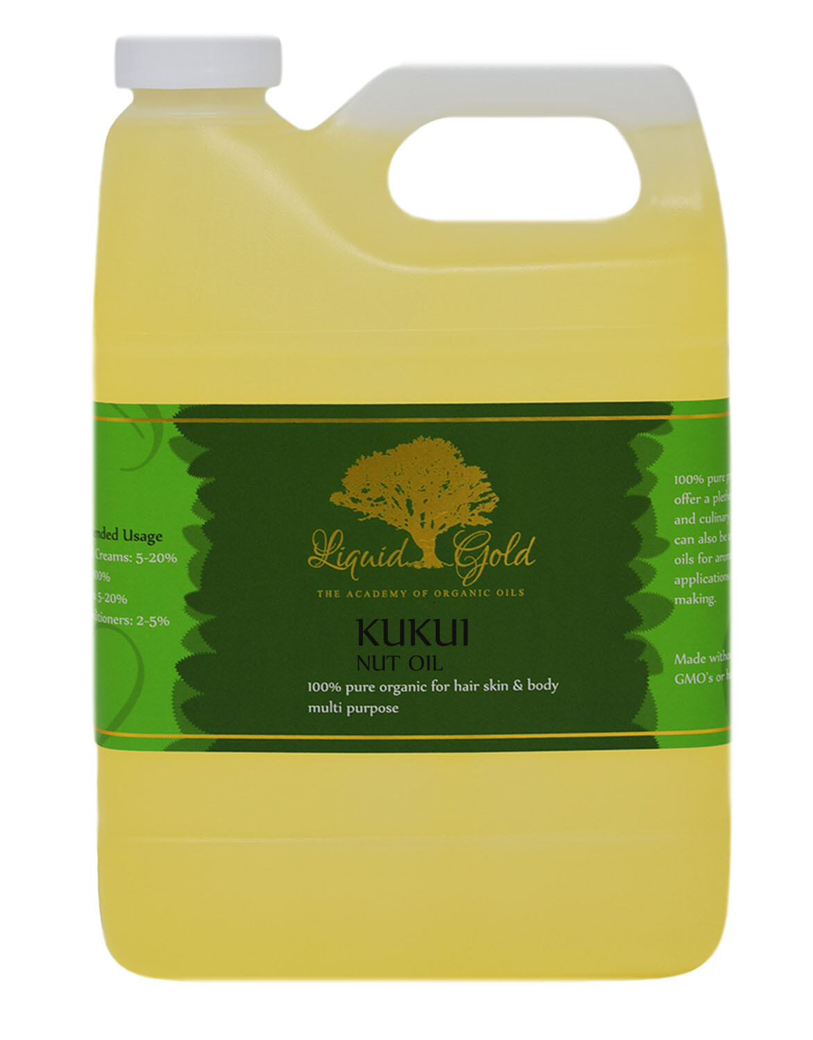 32 oz PREMIUM KUKUI NUT OIL 100% PURE ORGANIC BEST QUALITY COLD PRESSED UNCUT