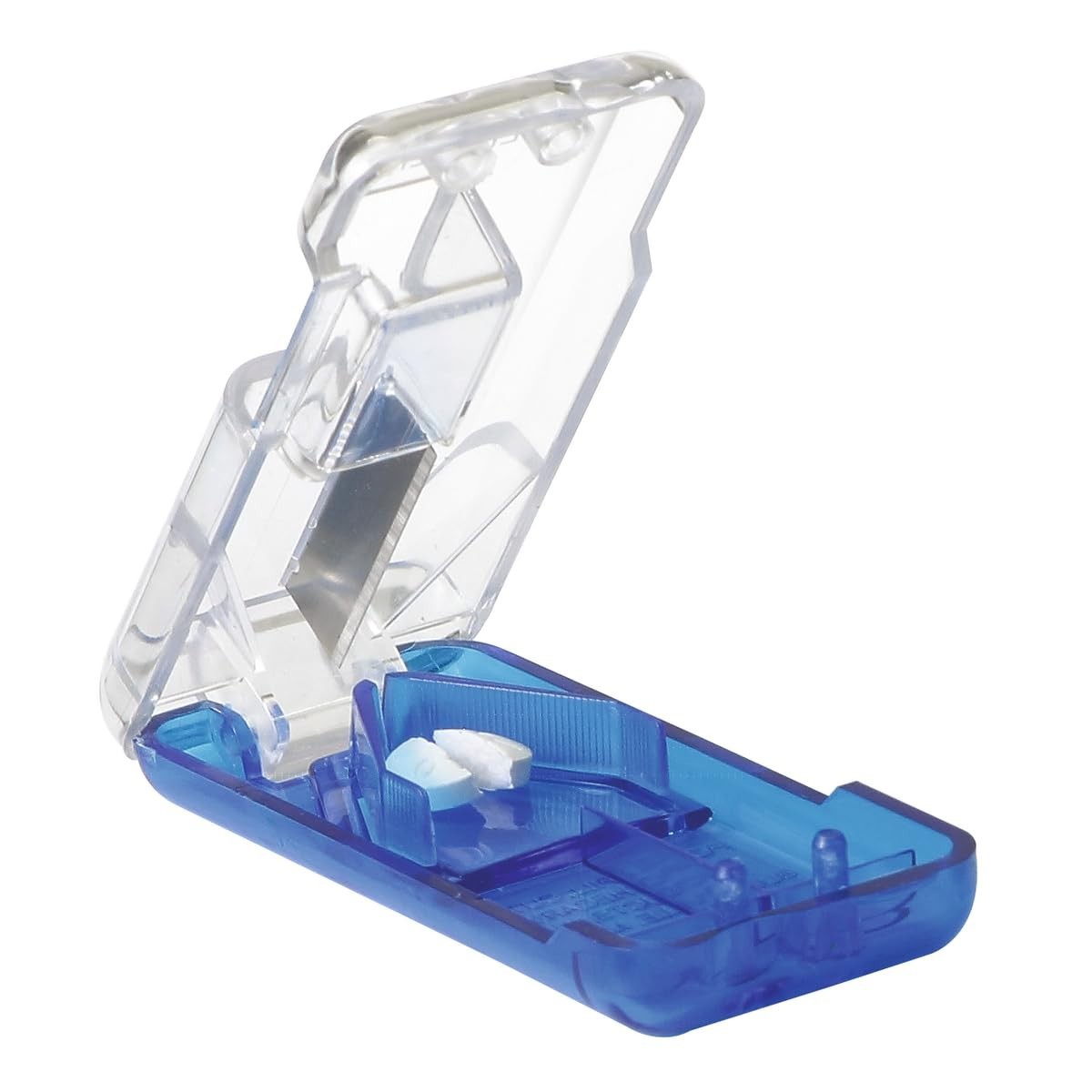 Ergonomic Pill Splitter with Built-in Storage for Tablets & Vitamins – BPA-Free