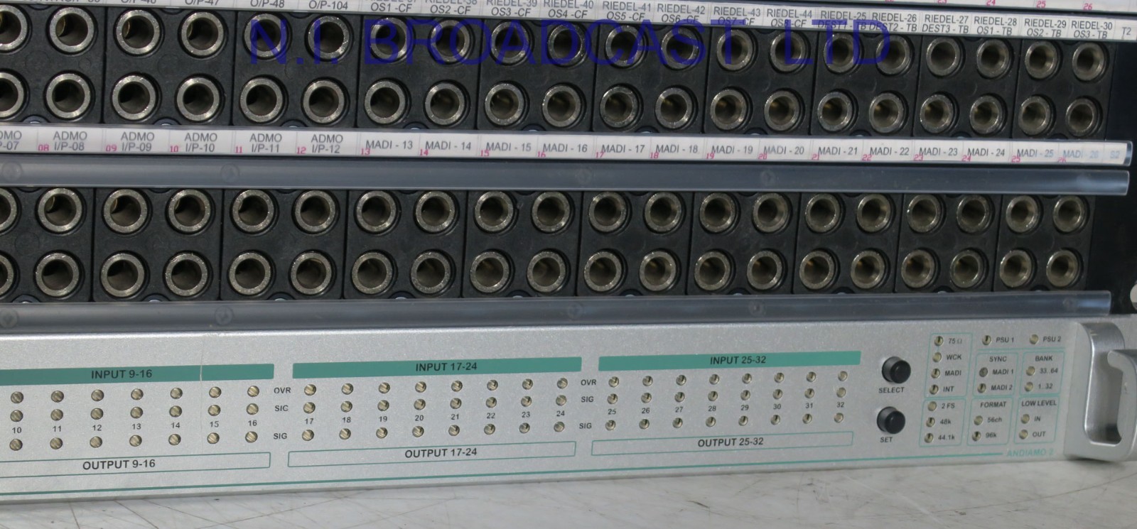 Dotec  Andiamo  32channel madi AD / DA converter with jackfields +cables