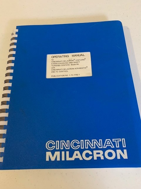 Cincinnati Milacron Operating Manual Cinturn 4 Axis Chucking & Shaft