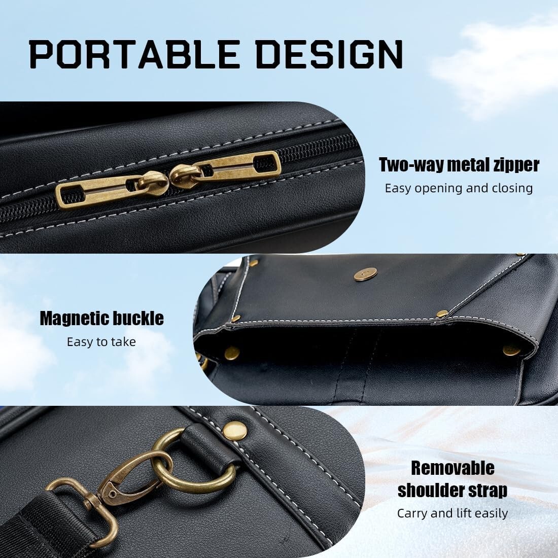 Estuche para tacos de billar Oxford de 3 x 4 pulgadas con capacidad para 3 tacos