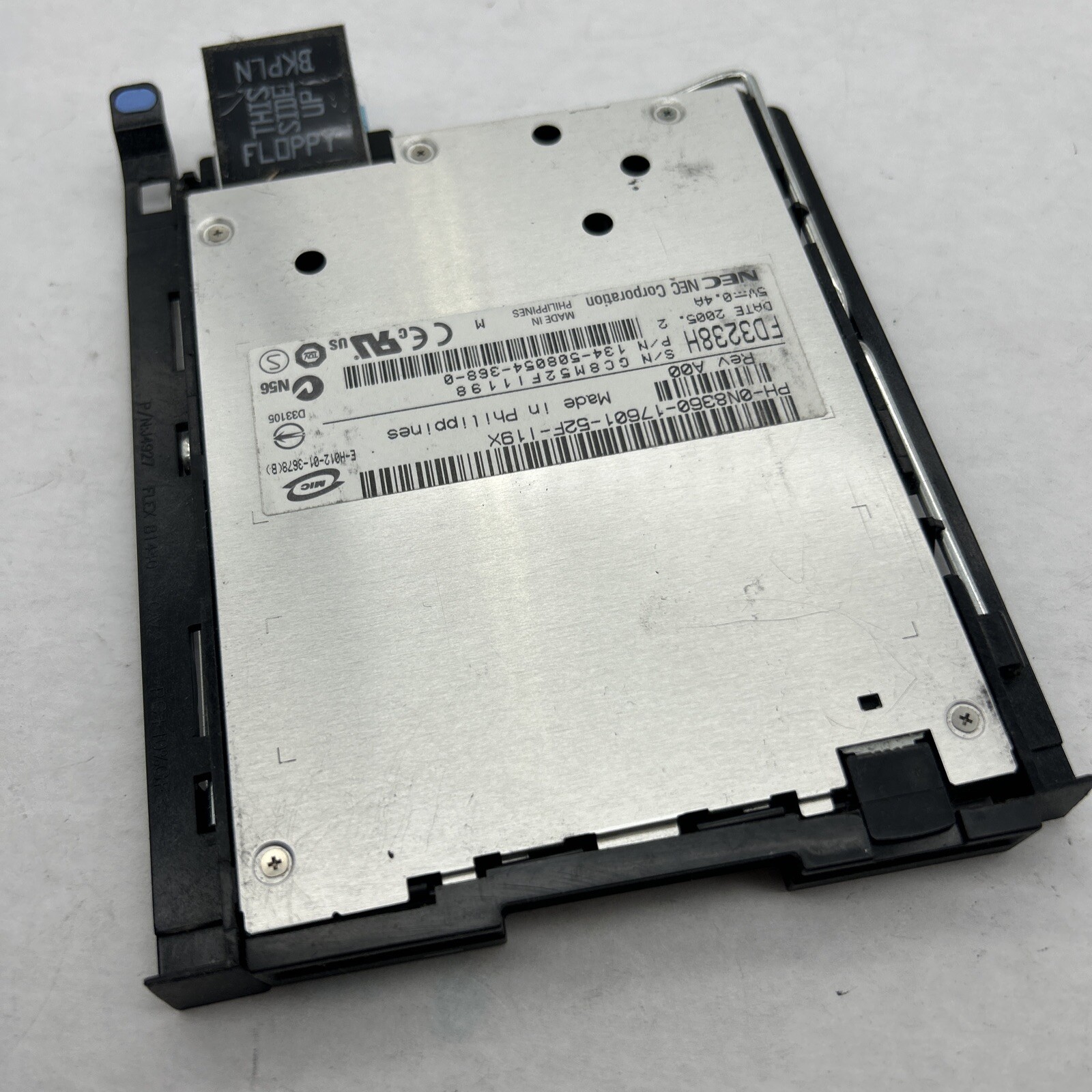 NEC Slim 1.44MB 3.5" Ribbon FDD Disk Drive Black FD3238H 0N8360 134-508054