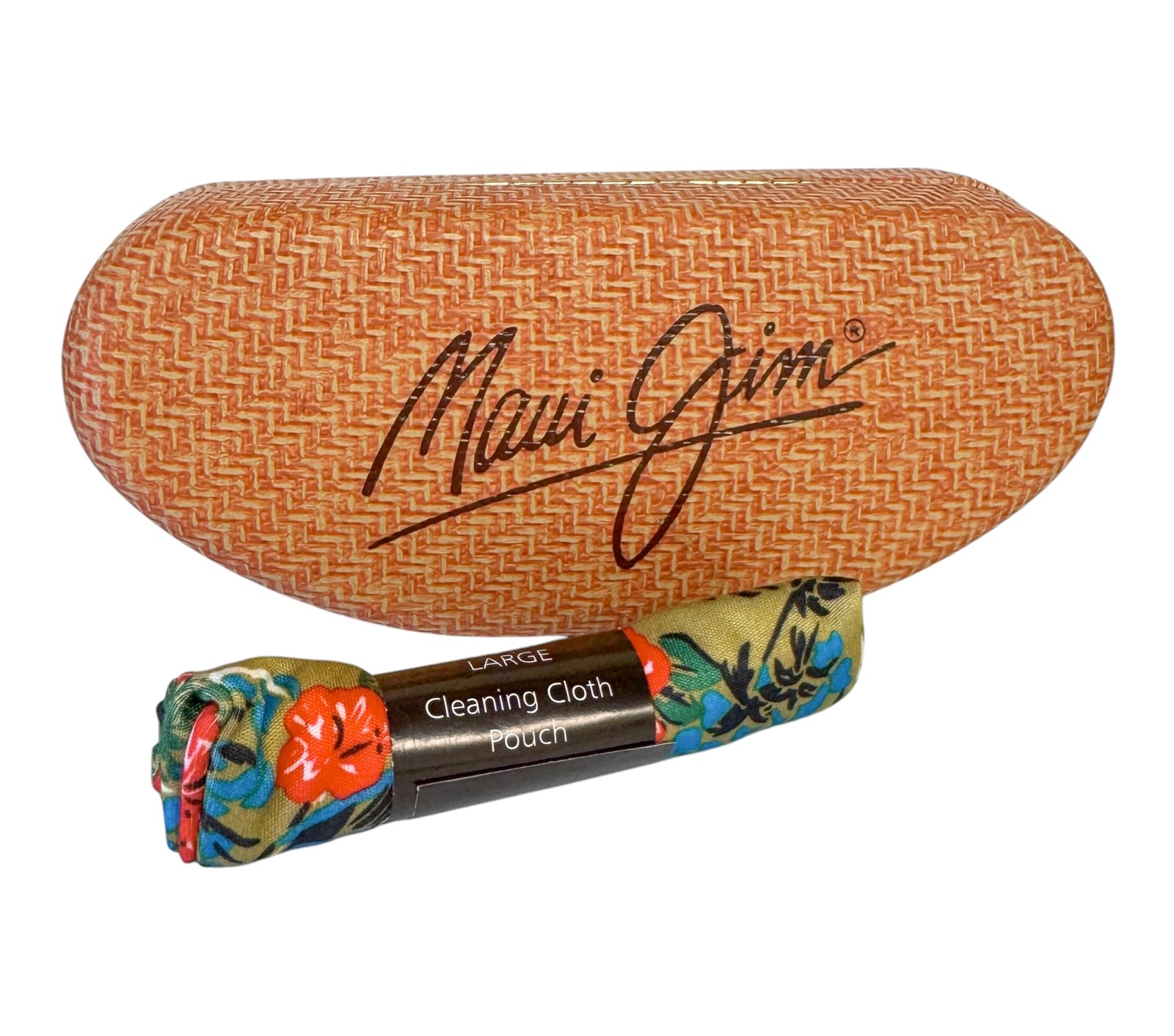 Maui Jim Case Hard Clamshell Cleaning Cloth Pouch Sunglasses 6.5 X 2.75 X 2.25