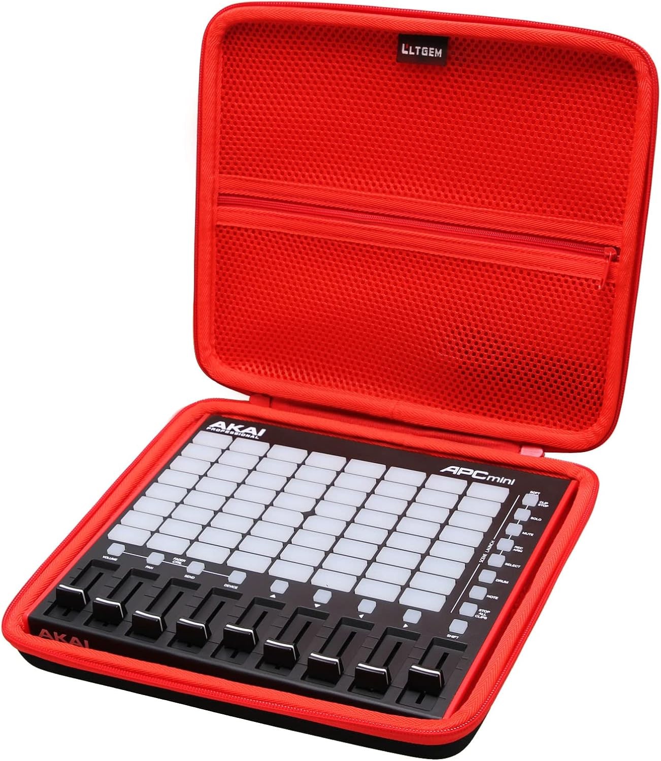 LTGEM Case Compatible with AKAI Professional APC Mini MK2 / 5.Black+Red