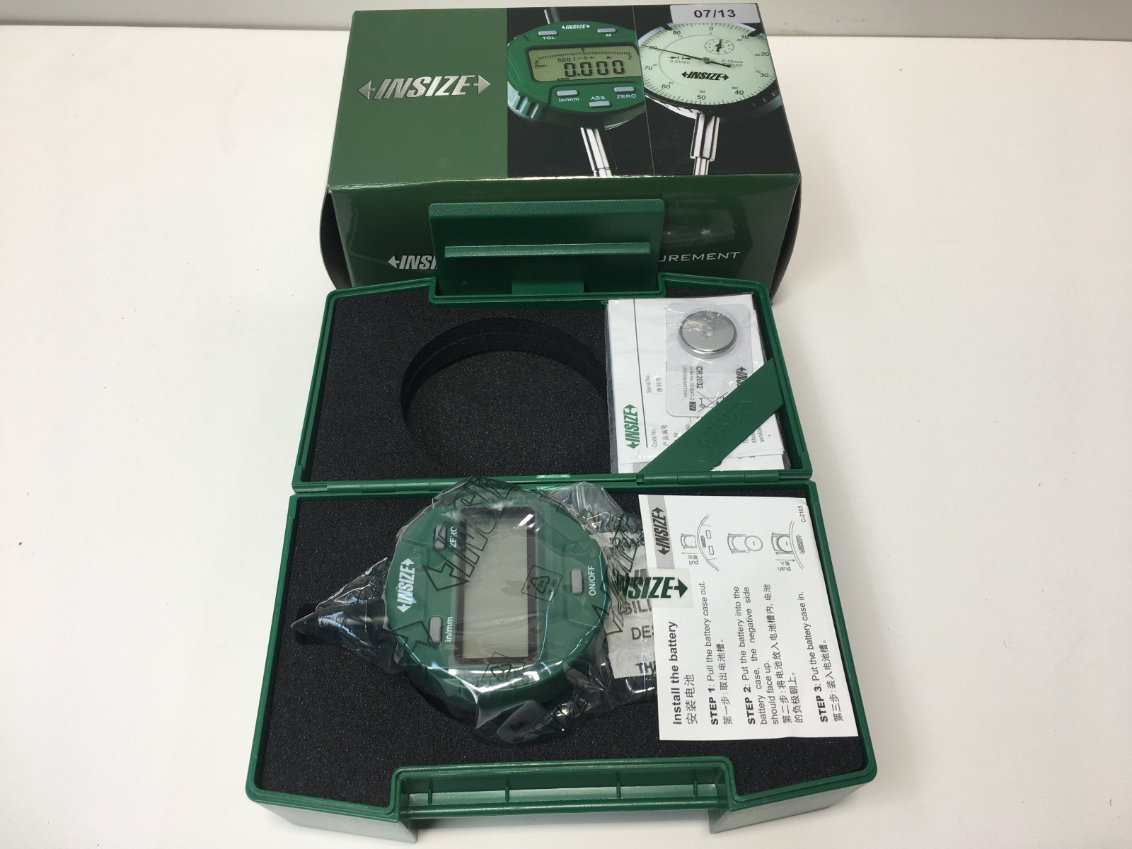 INSIZE 2112-101E Electronic Indicator, Resolution 0.00005", 0.5"  New