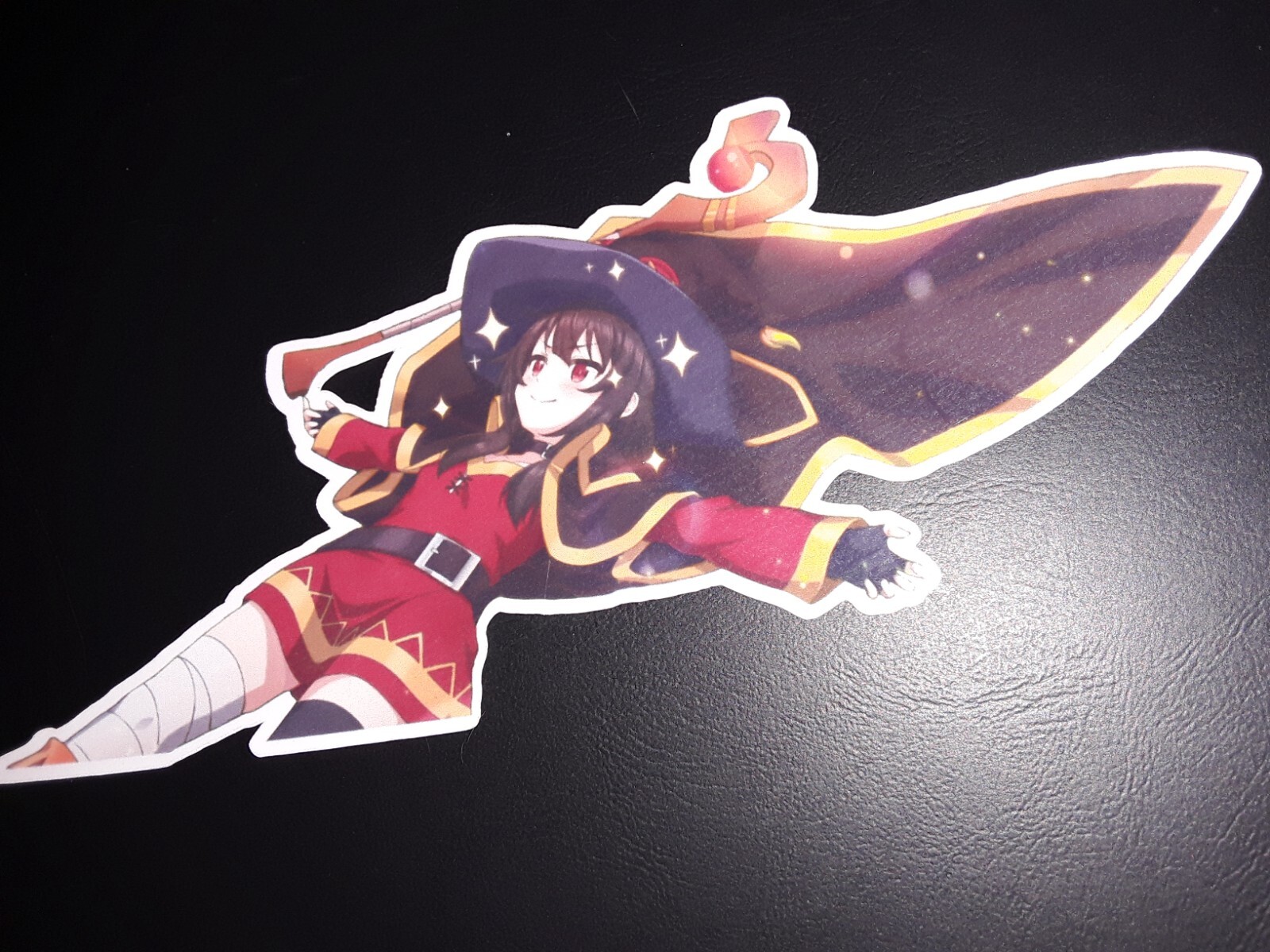 Megumin After Explosion from Konosuba Glossy Sticker Anime Walls, Windows!