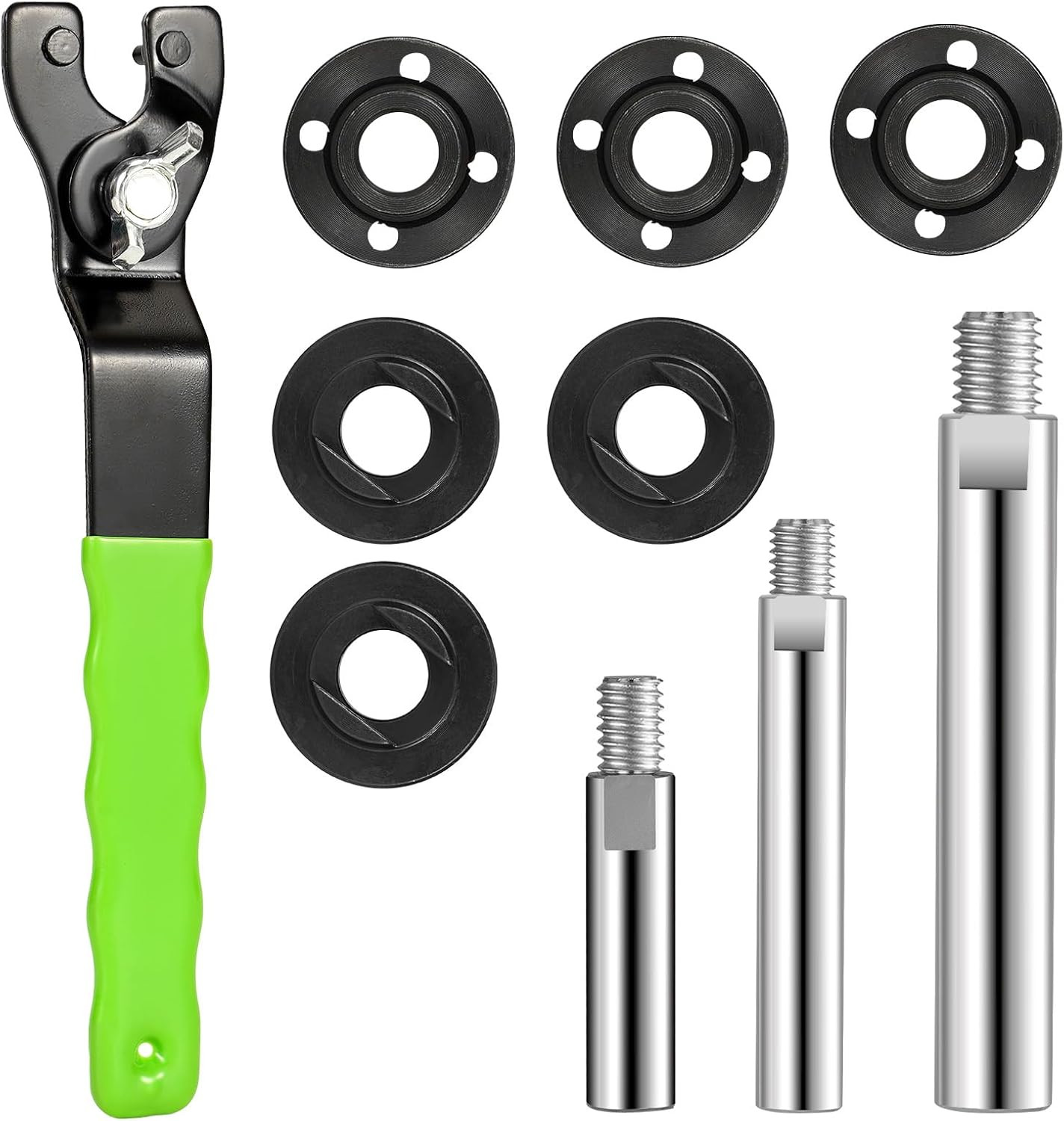 5/8"-11 Angle Grinder Extension Shaft Connecting Rod 3PCS with 1PC Universal Adj