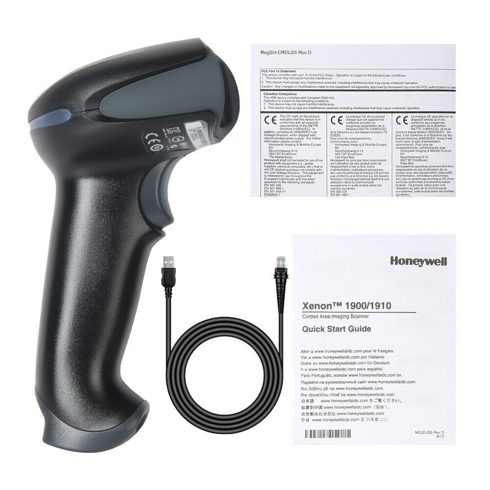Honeywell Xenon 1900GHD-2USB High-Density Handheld 2D USB Barcode Scanner +Cable