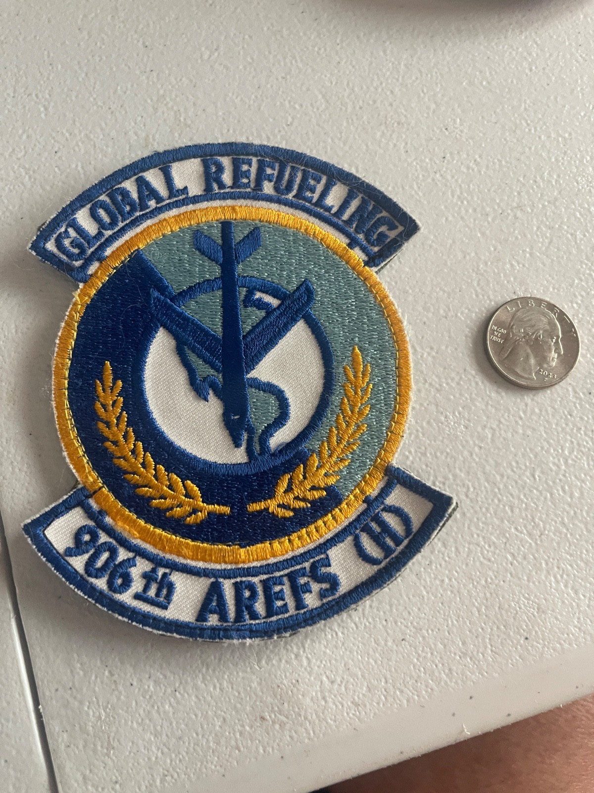 US military patch USAF global refueling 906th AREFS