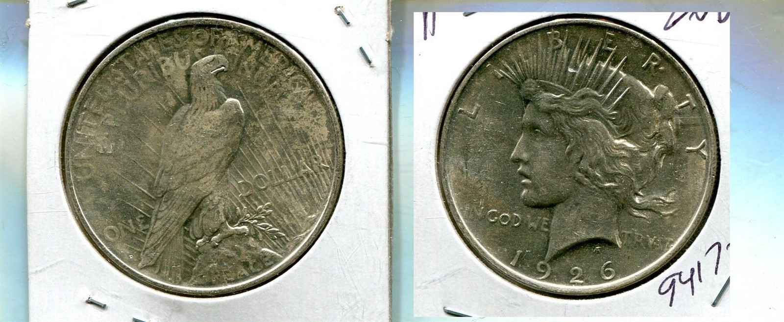 1926 D PEACE SILVER DOLLAR AU 9417T