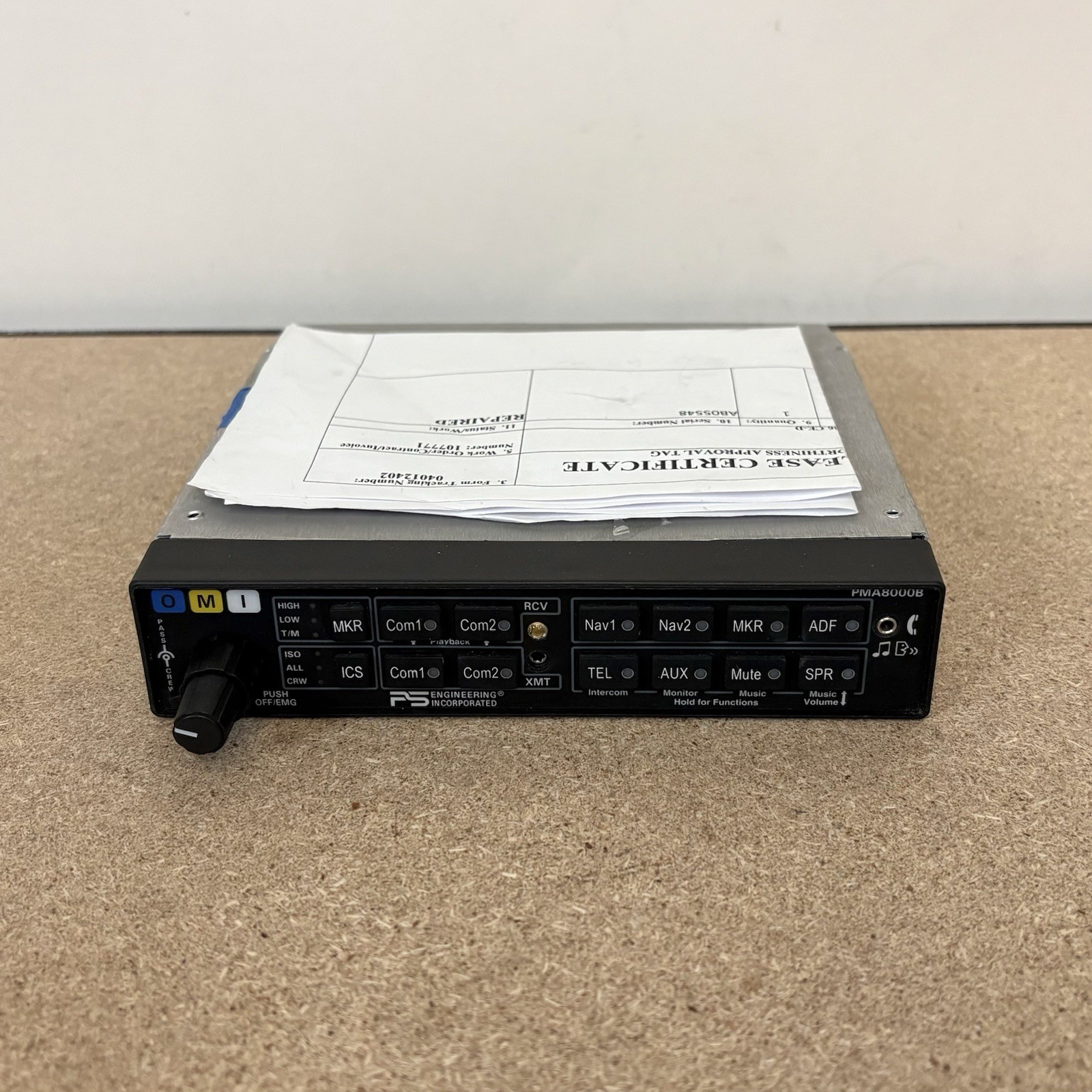 PS Engineering PMA 8000B Audio Panel With April 2024 8130-3