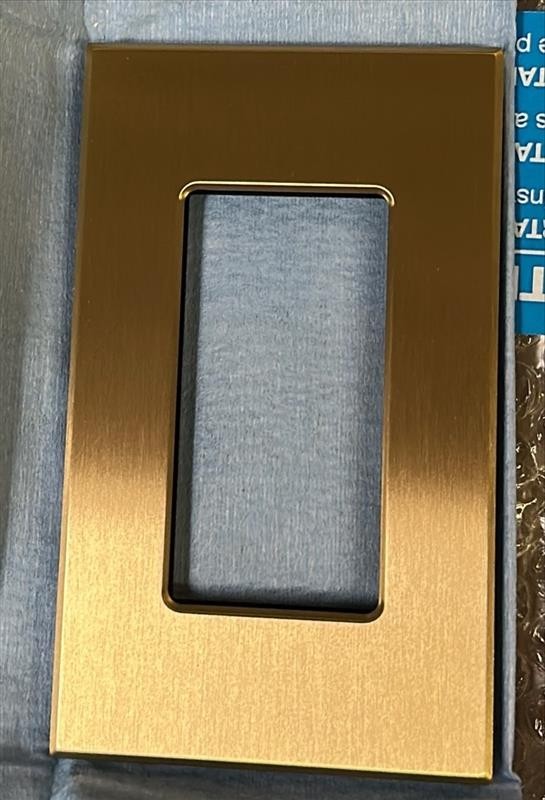 Lutron NT-R3-NFB-SB 1 Gang Wall plate Nova T Satin Brass