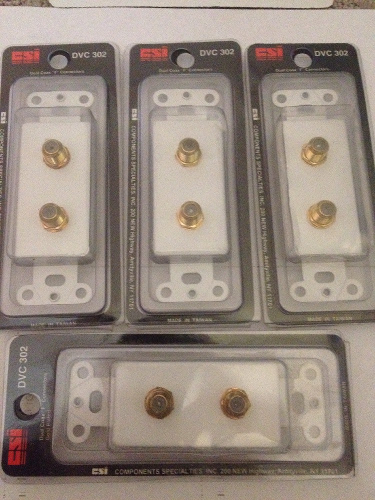 dual coax f connectors gold plated csi dvc 302