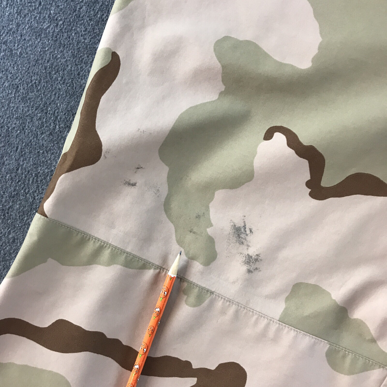 US Military Desert Camo ECW Trousers Mens XL Long STAINS Extended Cold #5415