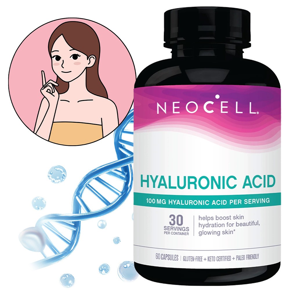 Hyaluronic Acid Advanced Skin Hydration glowing Skin 60 Capsules