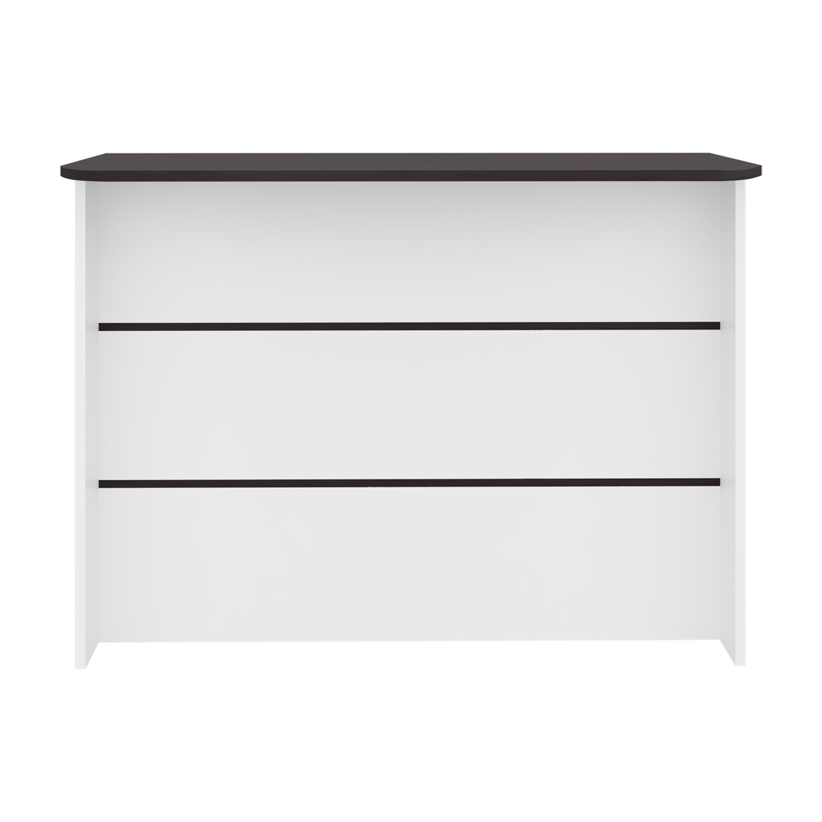 Wenge and White Kitchen Island with Ample Storage Space