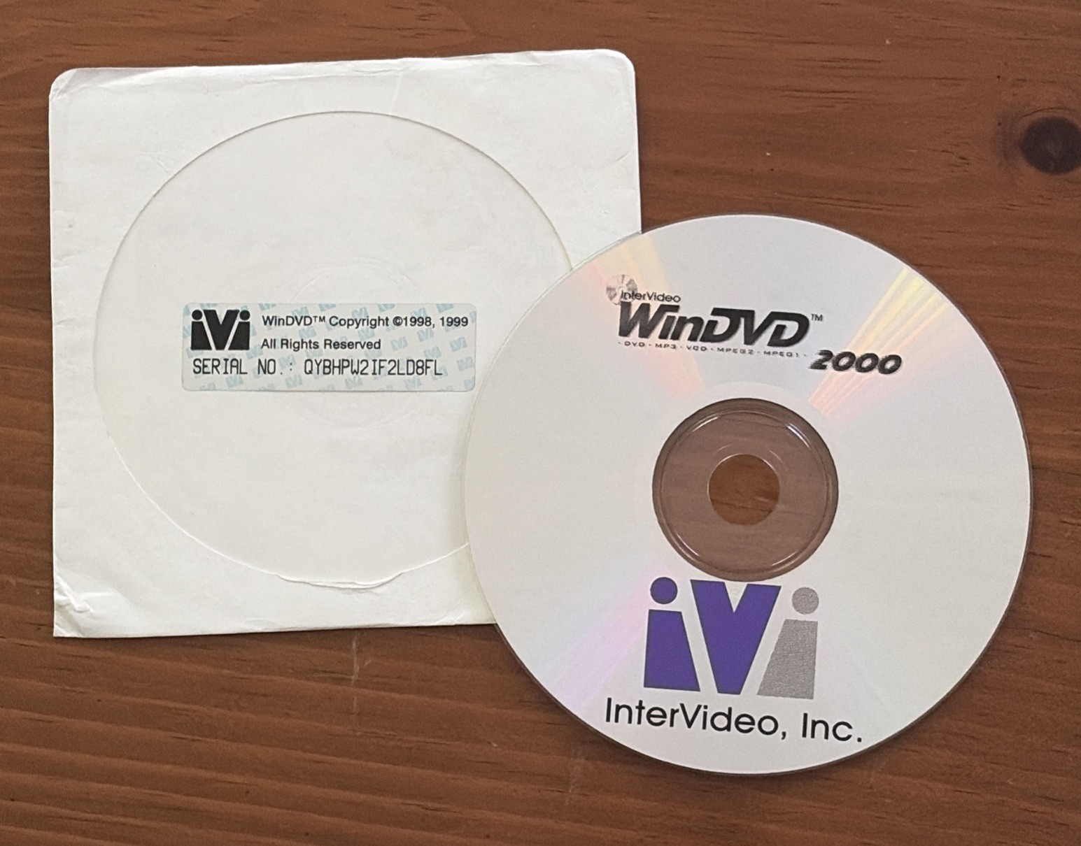 InterVideo, Inc. WinDVD 2000 Software DVD, MP3, VCD,  MPEG2, MPEG1