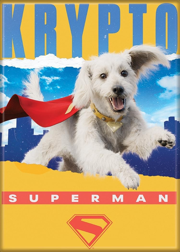 DC Comics Superman 2025 Kyrpto Superdog Flying Image Refrigerator Magnet UNUSED