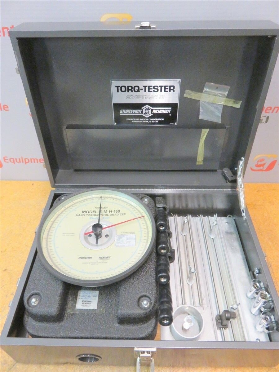 Torq-Tester E-M-H150 System 3 Sturtevant Richmont Hand Torque Tool Analyzer W7B