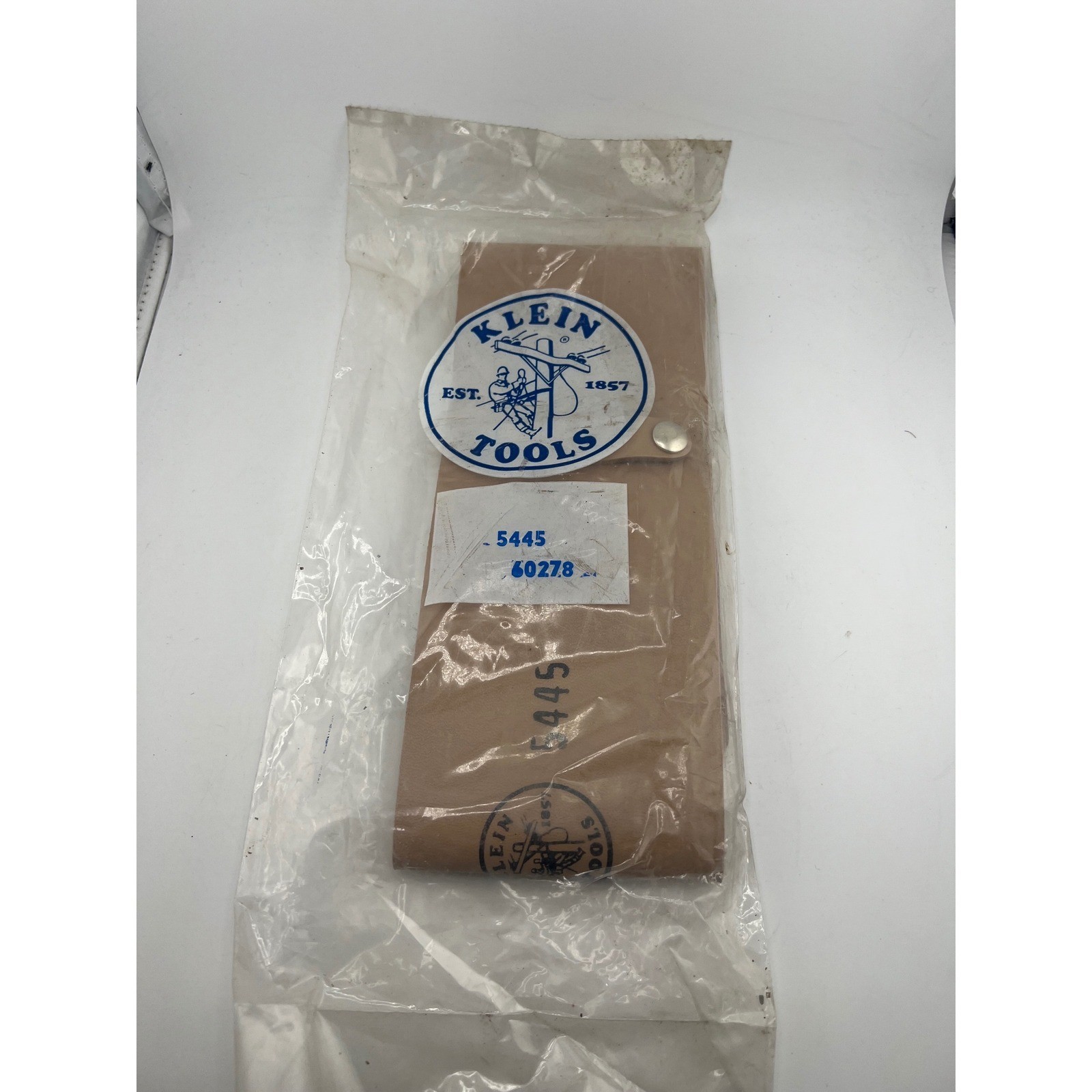 Klein Tools 5445 Leather Bolt Bag Tool Pouch Tan New in Bag 60278 USA Made