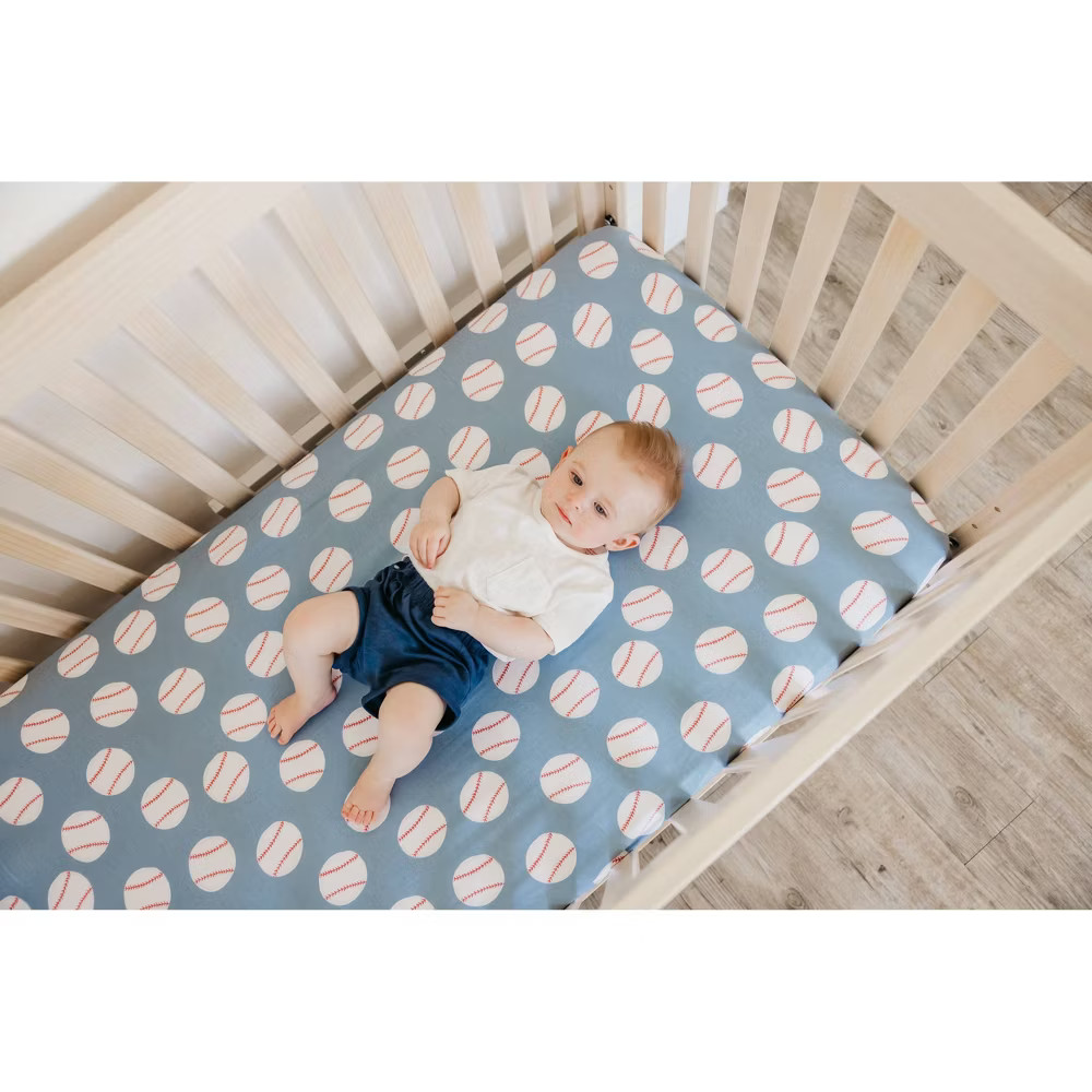 Copper Pearl Premium Crib Sheet - Slugger