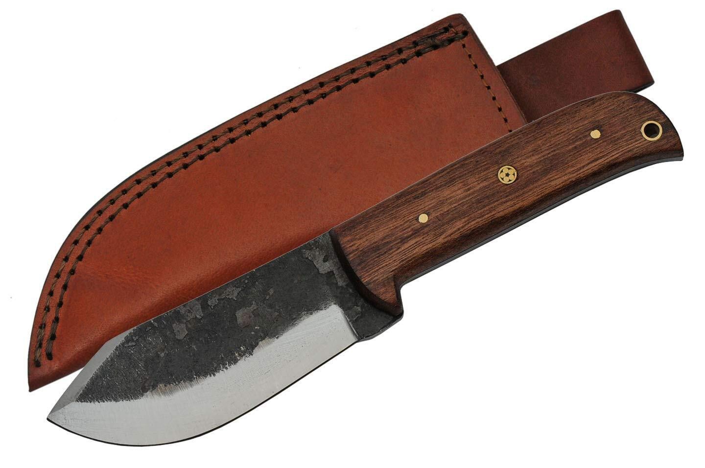 Hunting Knife | Carbon Steel 9" Overall Clip Point Fixed Blade Wood HS-4424