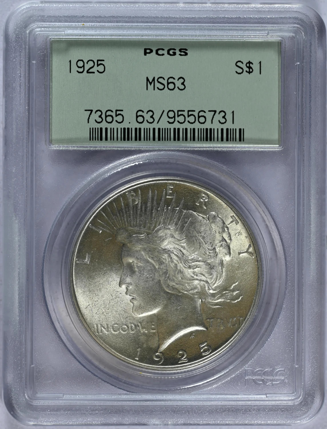 1925 Peace Silver Dollar PCGS MS-63
