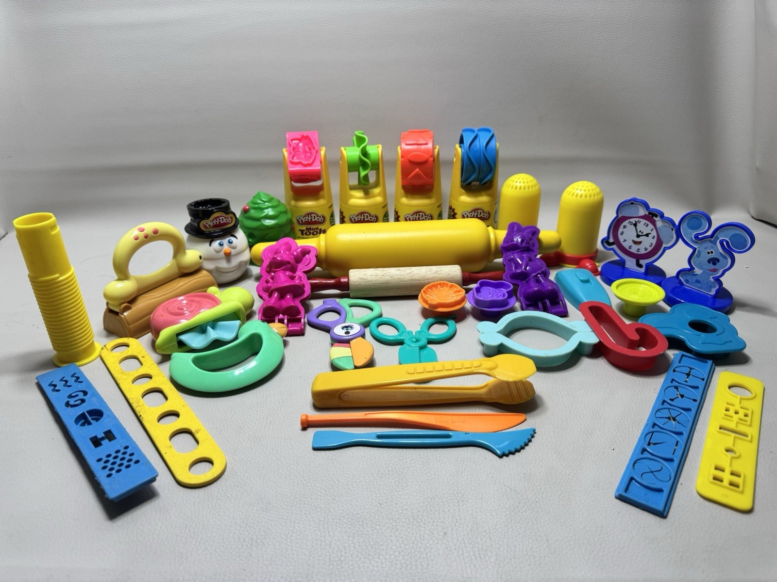 34 Piece Lot Play Doh and Misc Accessories Vintage Disney Blues Clues Mini Tools